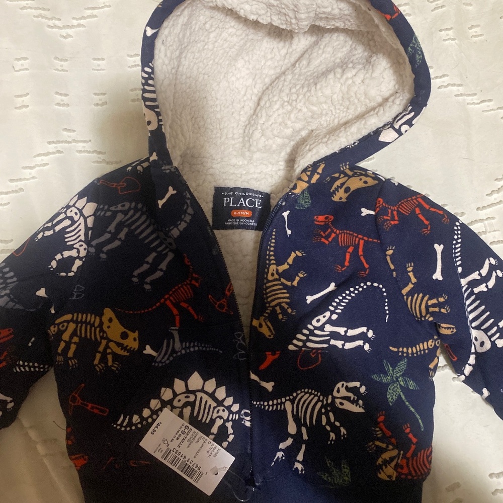 Children’s place 6-9 month boys dinosaur jacket.
